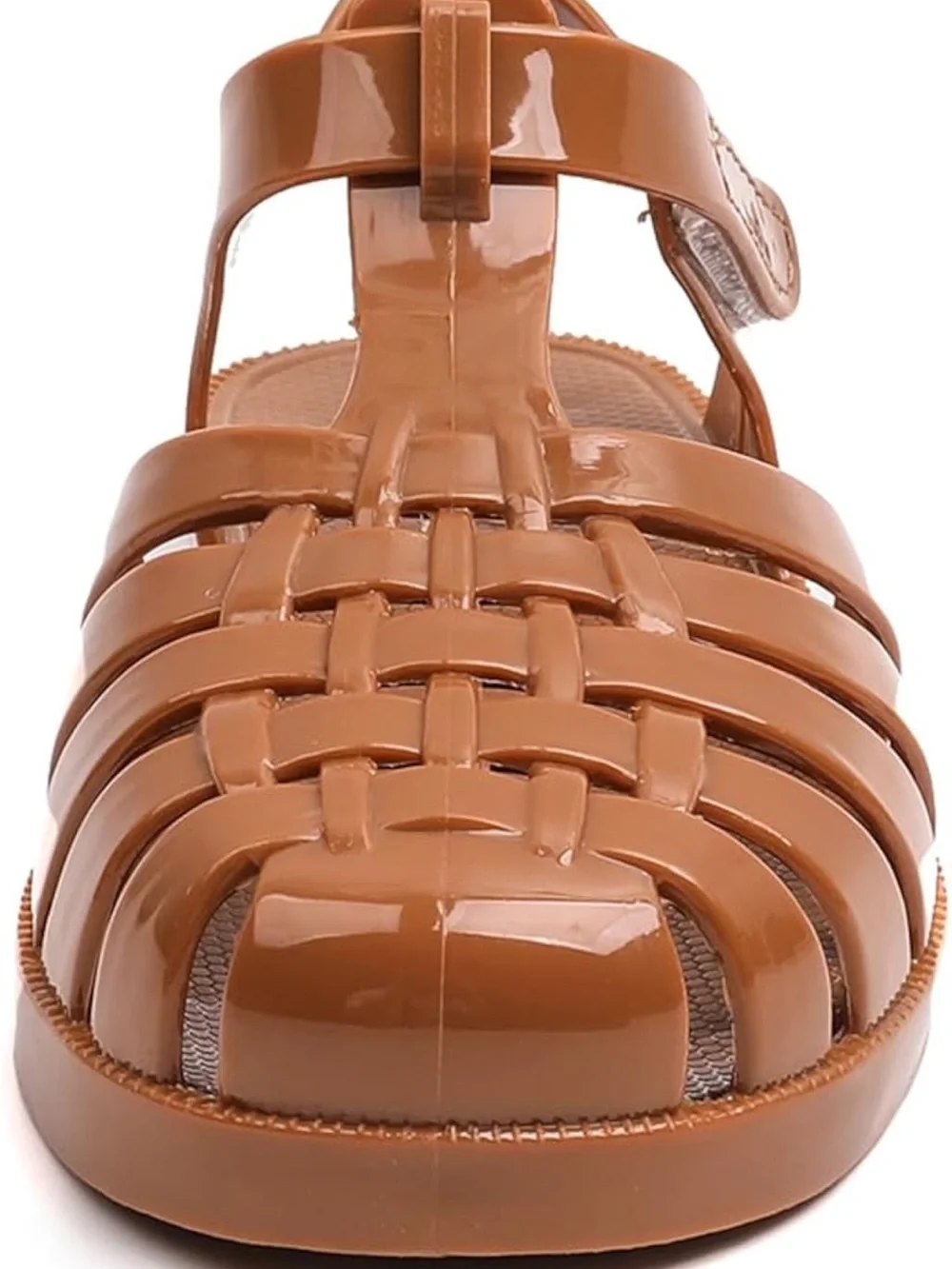 NEW Kids' Brown Jelly Fisherman Sandals Closed Toe